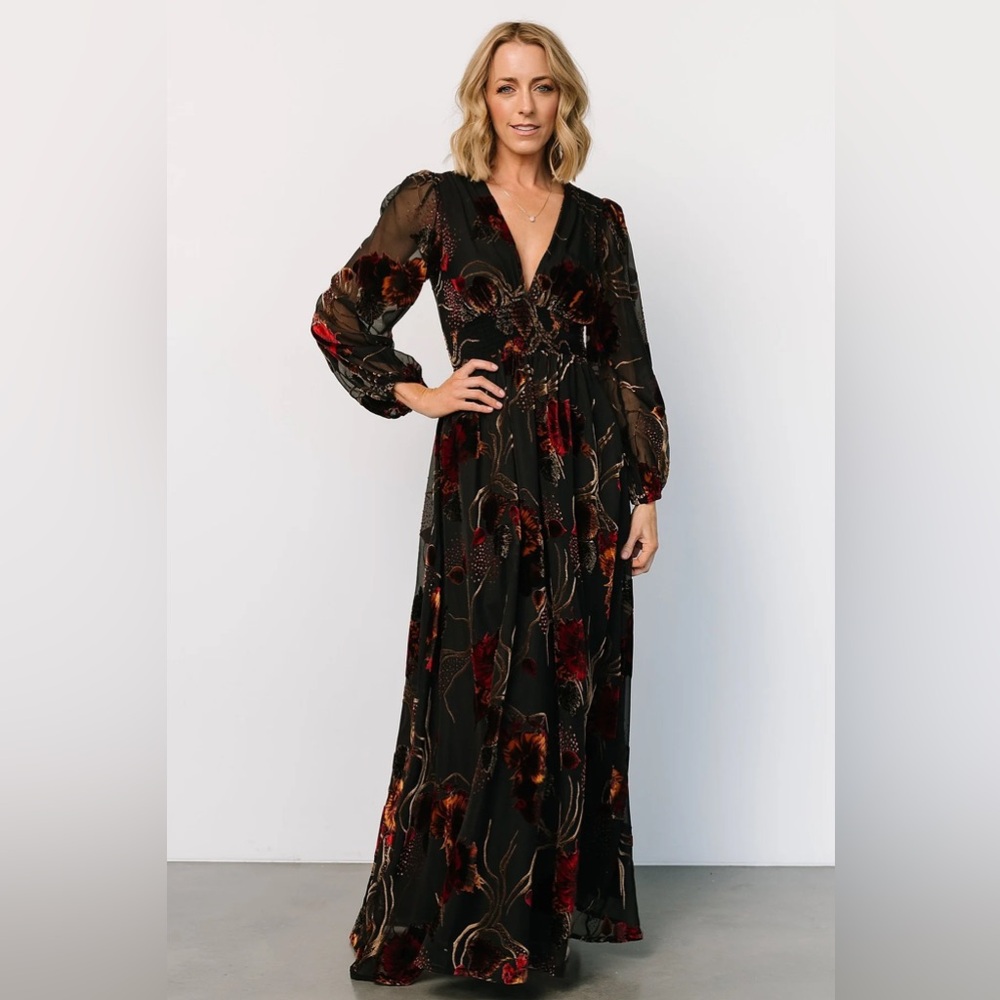 Baltic Born Mikla Maxi Dress, Black Multi Color